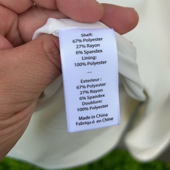 LIKELY Shayna Dress Womens Sz Medium Ivory Ruffle Bodice Overlay Cocktail - Picture 13 of 16